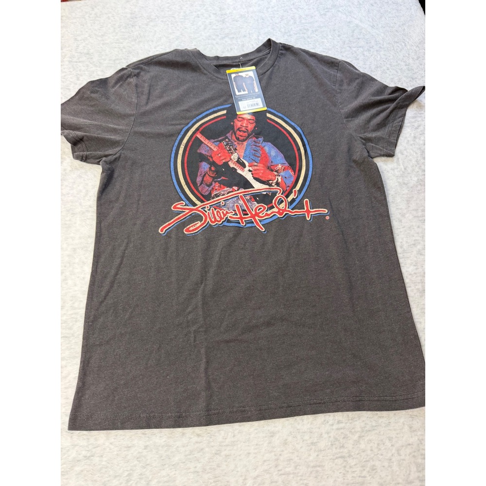 Hendrix Mens‎ 1969 Tour Graphic T-Shirt Grey Shadow Medium NEW
